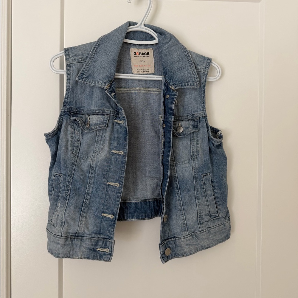 Garage Light Blue Denim Vest